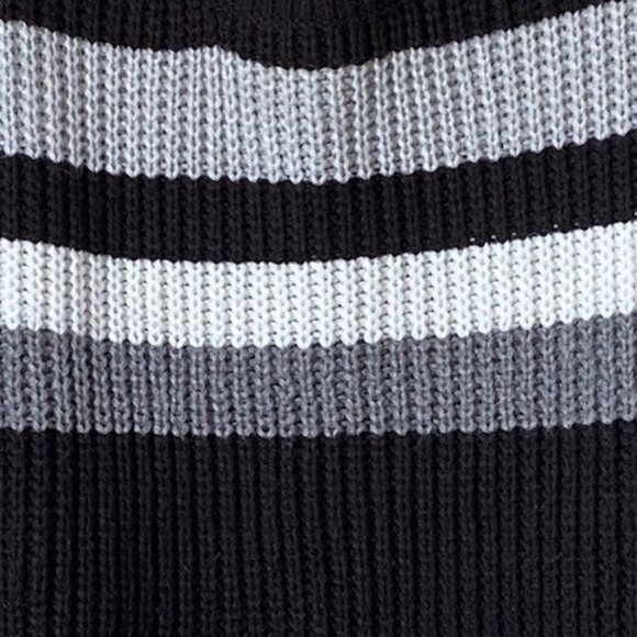 Black, White & Grey Striped Sweater - Picture 2 of 3